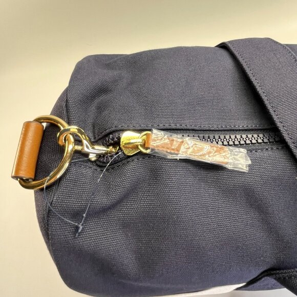 Tommy Hilfiger Duffle Bag Colorblock Navy Red White Canvas Gym Travel Weekender - Picture 9 of 16